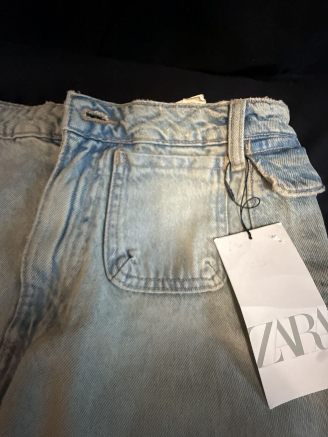 Zara Light Wash Denim Mini Skirt 3