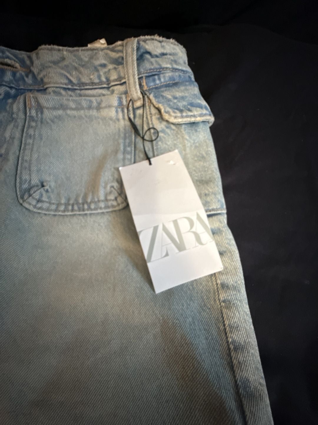 Zara Light Wash Denim Mini Skirt 4