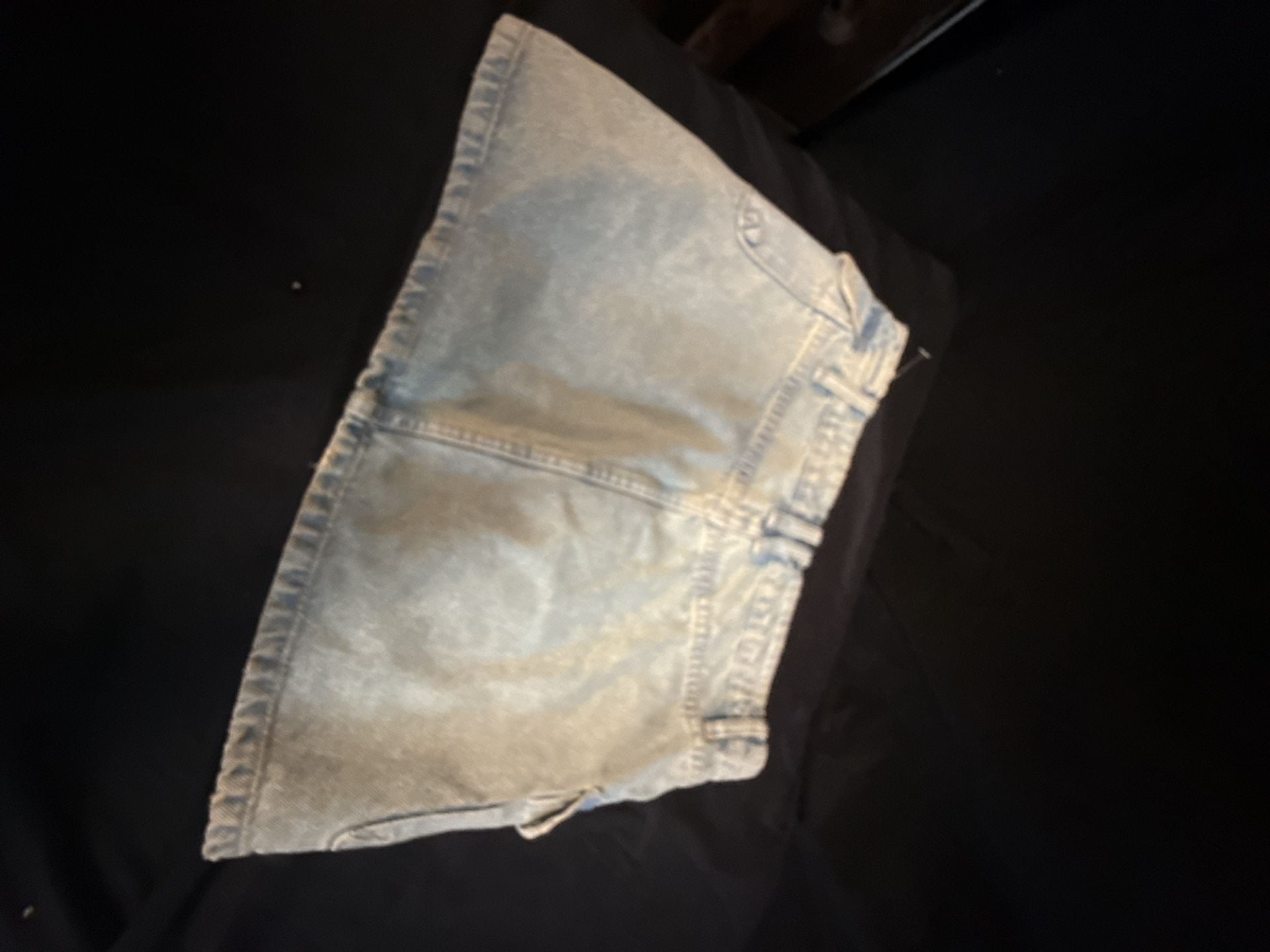 Zara Light Wash Denim Mini Skirt 8