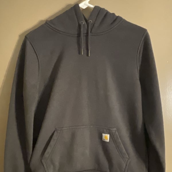 Carhartt Loose Fit Midweight Logo Graphic Pullover Hoodie Charcoal Grey