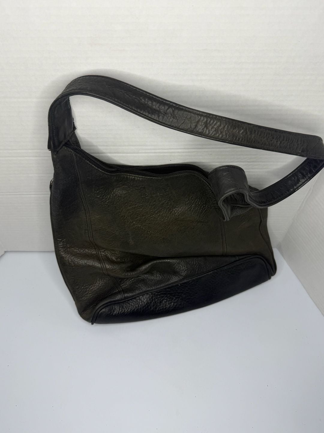 Tignanello Black Leather Hobo Shoulder Bag 3