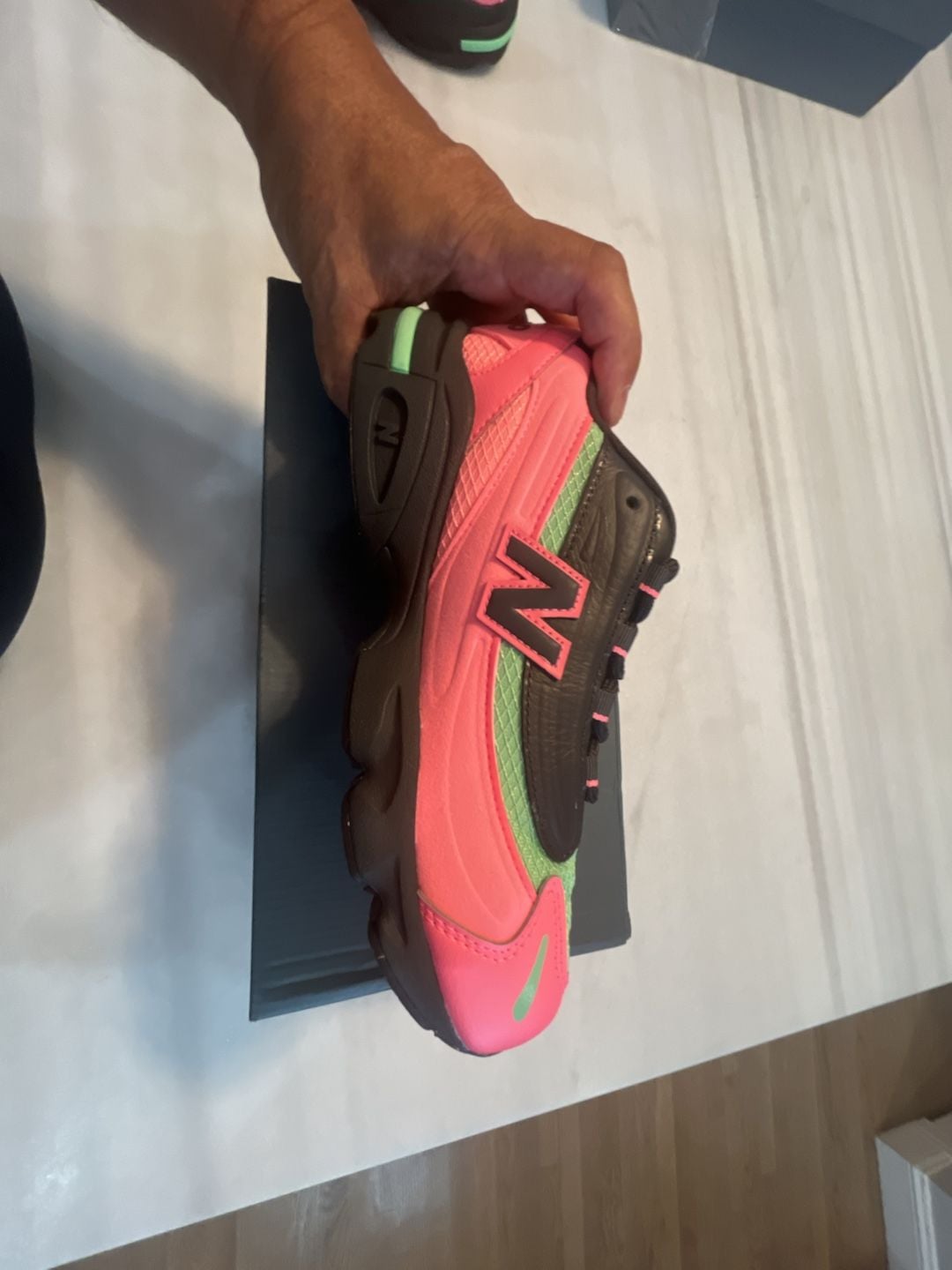New Balance 1000 Big Kids Pink Black Athletic Sneakers GC1000DM 7