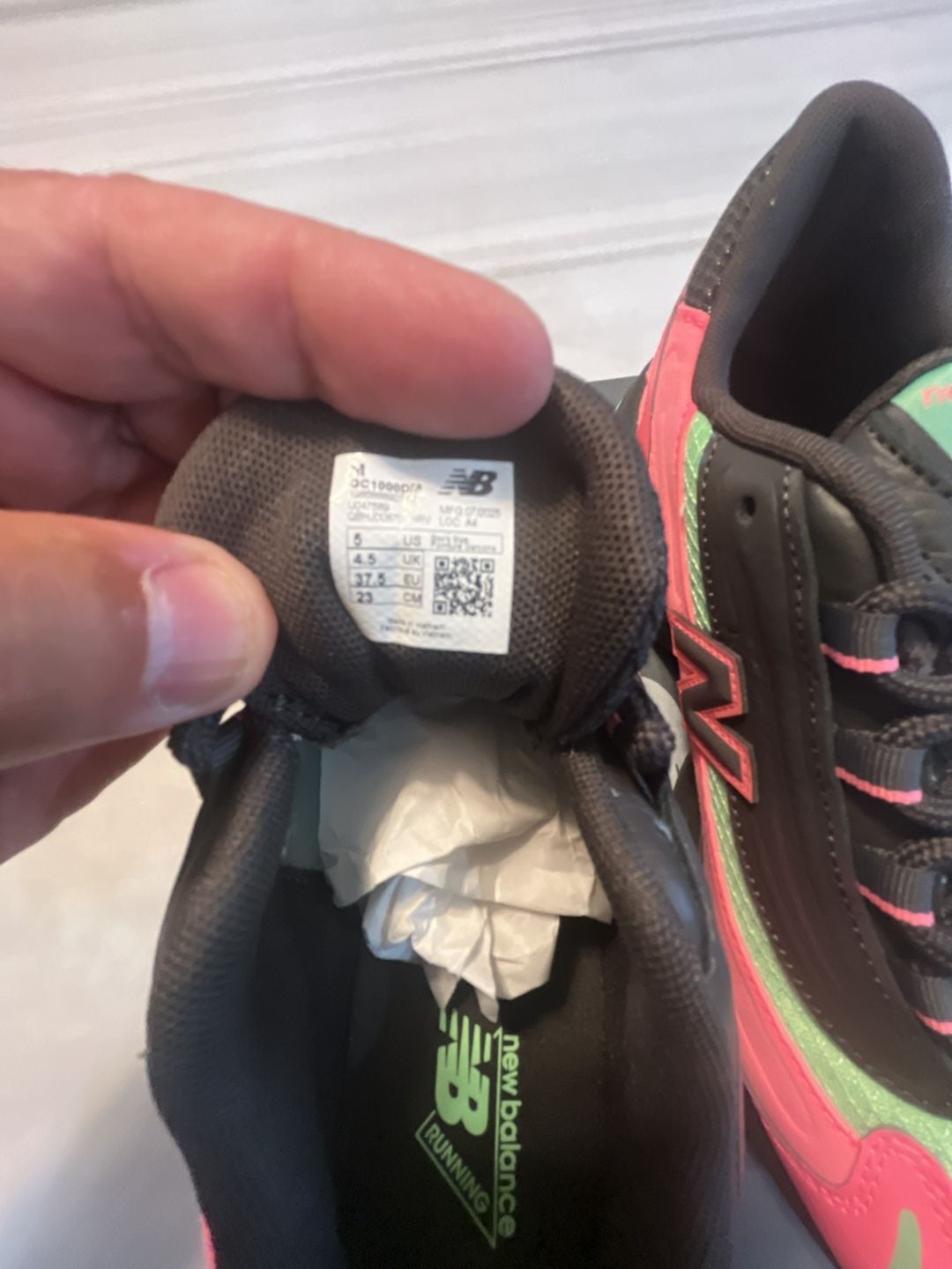 New Balance 1000 Kids Pink Black Sneakers GC1000DM 9