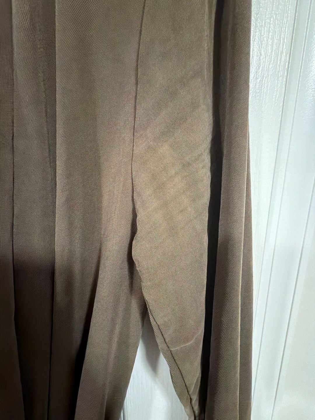 Express Brown Suede Soft Trench Coat with Belt and Zip Pockets 20