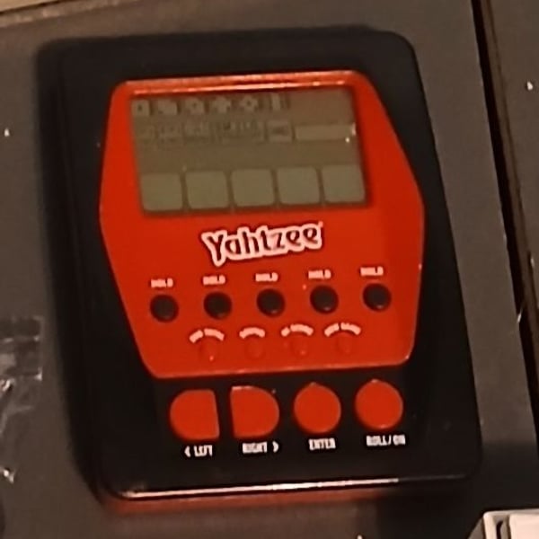 Hasbro Gaming Yahtzee Handheld Electronic Game Red