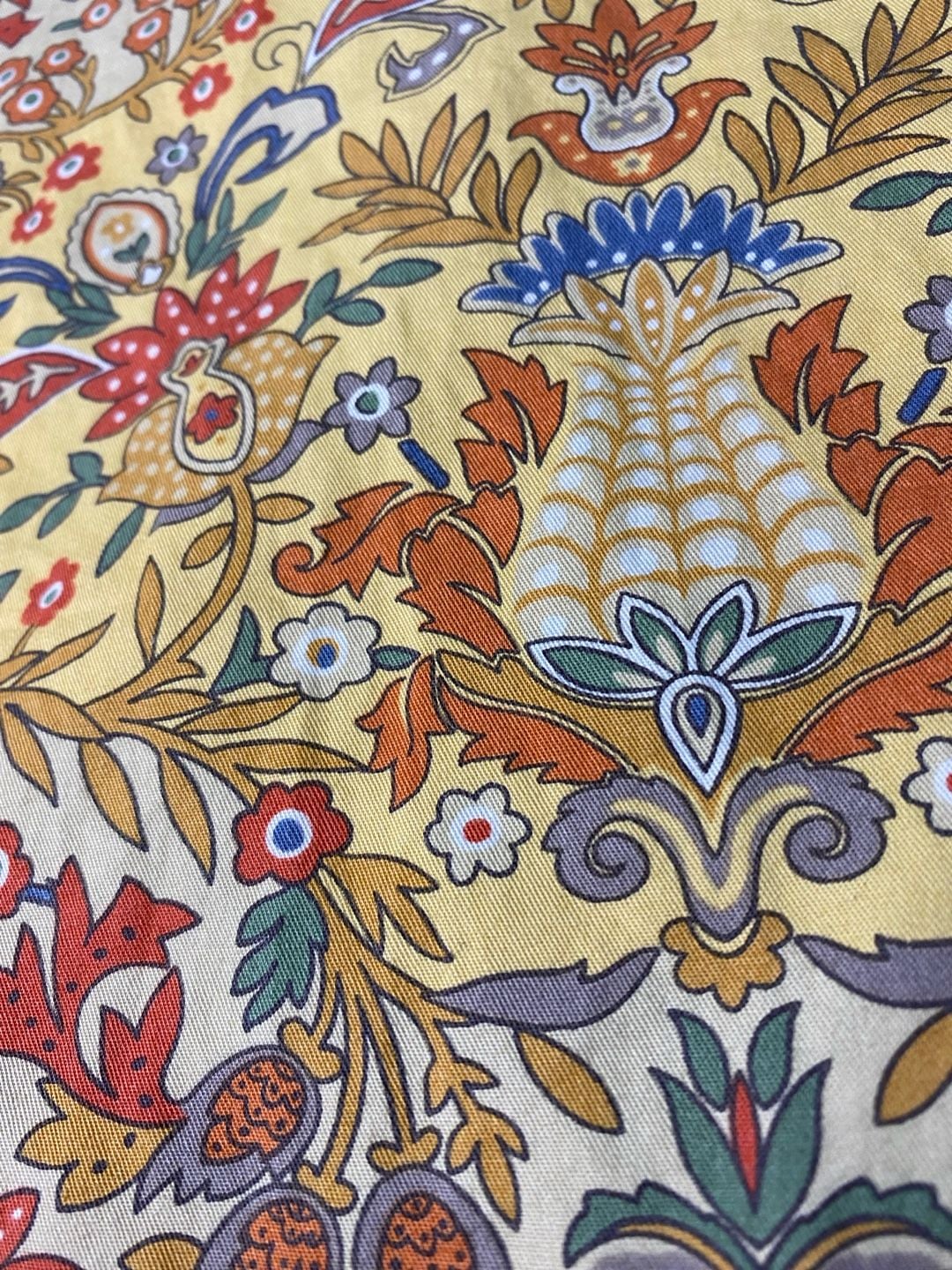 Charter Club Yellow Floral Paisley Print Long Sleeve Button-Down Shirt Size 12 9