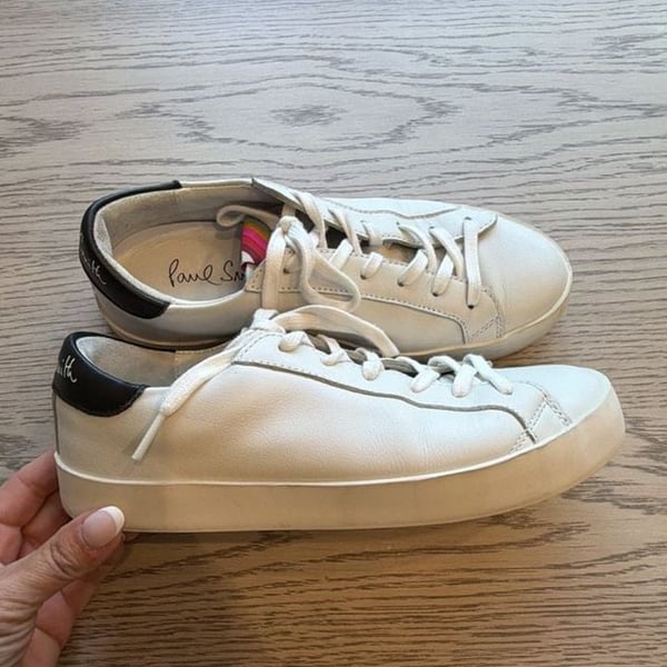 Paul Smith White Leather Low-Top Sneakers EU 37
