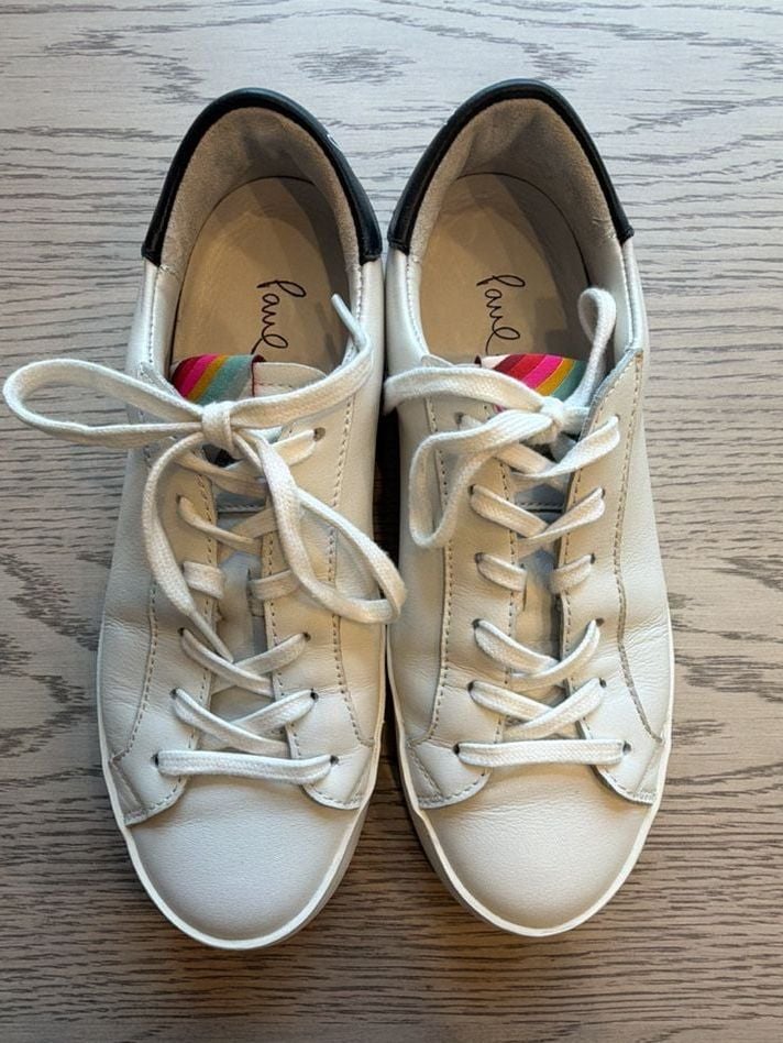 Paul Smith White Leather Low-Top Sneakers EU 37 4