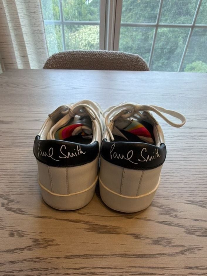 Paul Smith White Leather Low-Top Sneakers EU 37 5