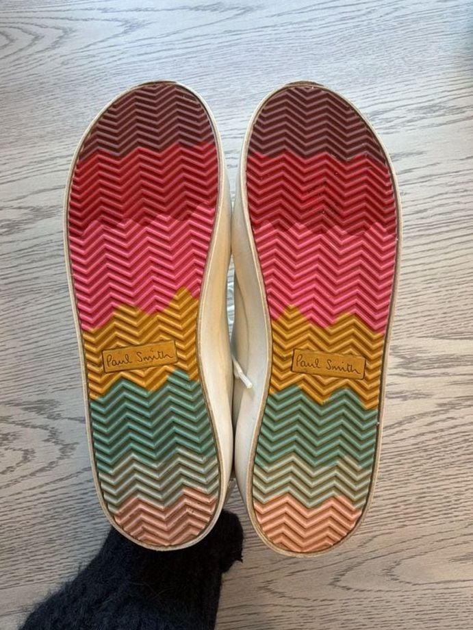 Paul Smith White Leather Low-Top Sneakers EU 37 6