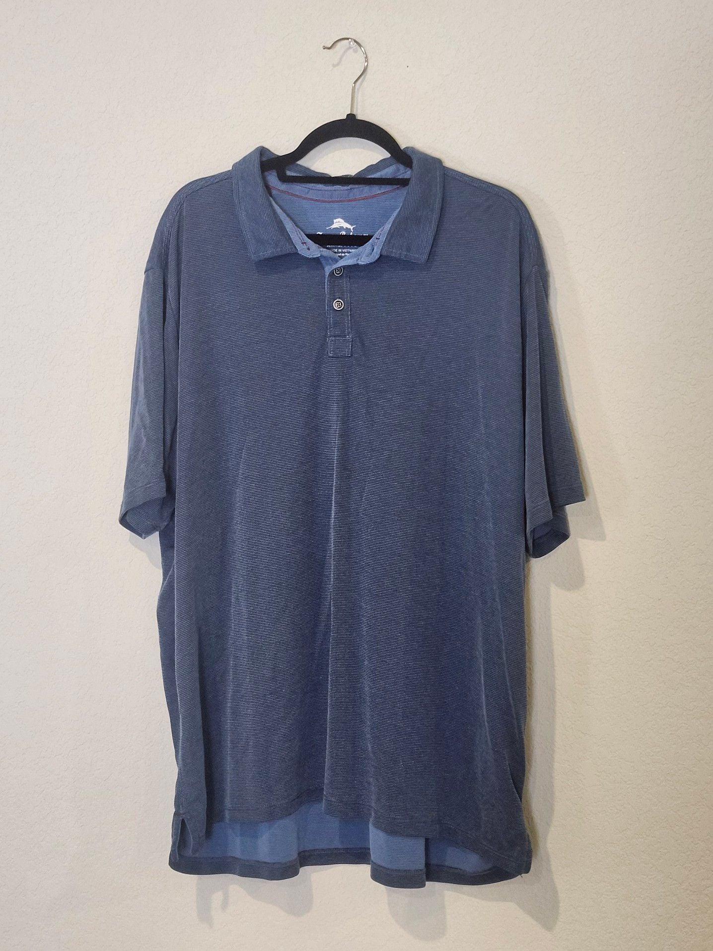 Tommy Bahama Mens XLarge Heathered Soft Gold Polo 2