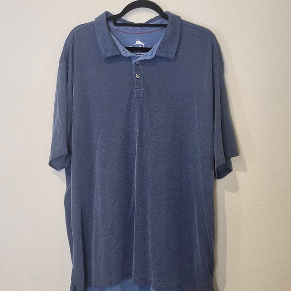 Tommy Bahama Mens XLarge Heathered Soft Gold Polo