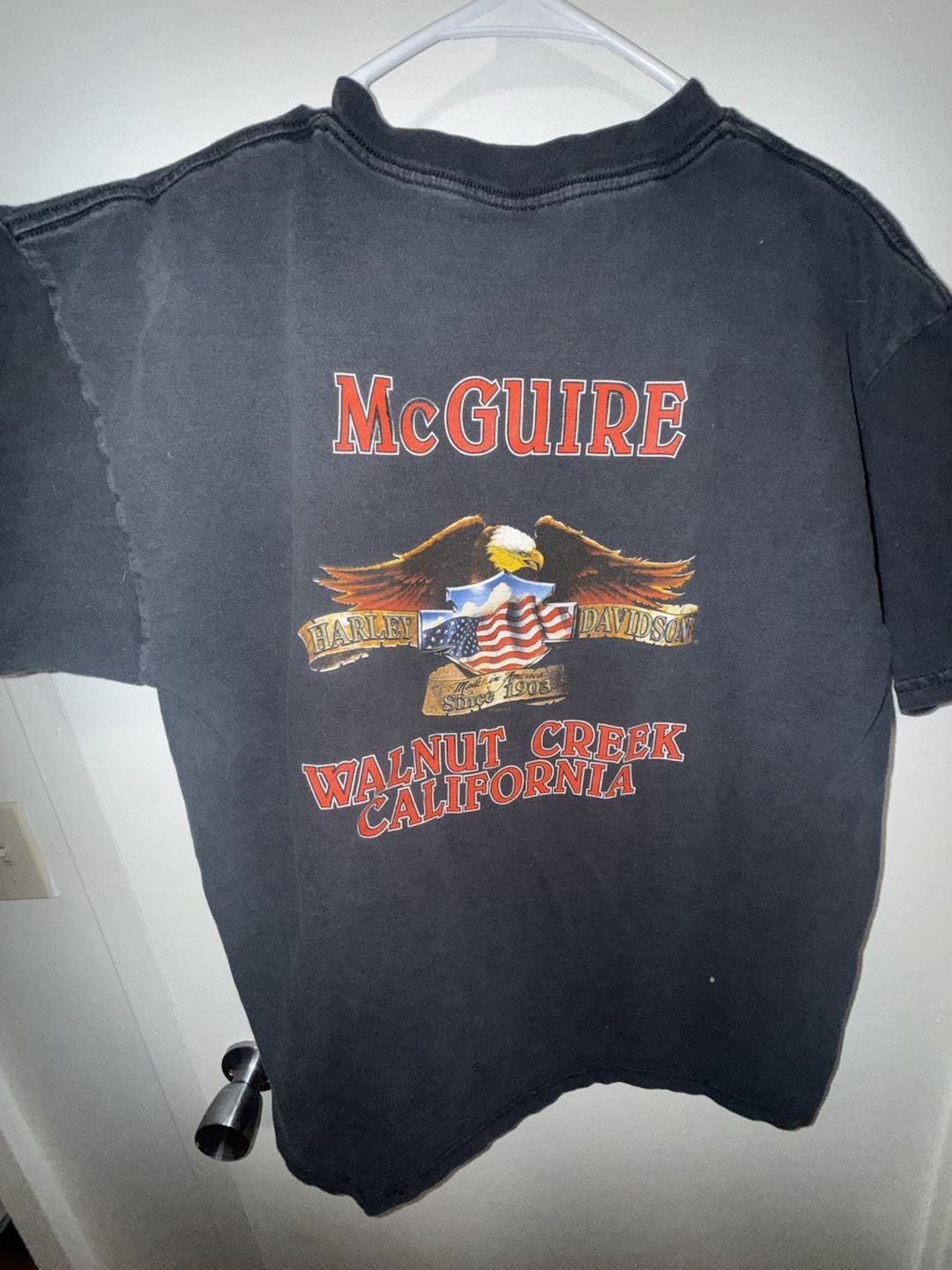 Vintage 1998 Harley-Davidson Desert Storm Motorcycle Graphic T-Shirt XL McGuire Walnut Creek California 4