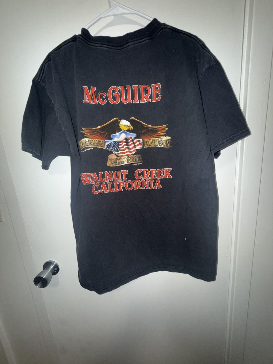 Vintage 1998 Harley-Davidson Desert Storm Motorcycle Graphic T-Shirt XL McGuire Walnut Creek California 5