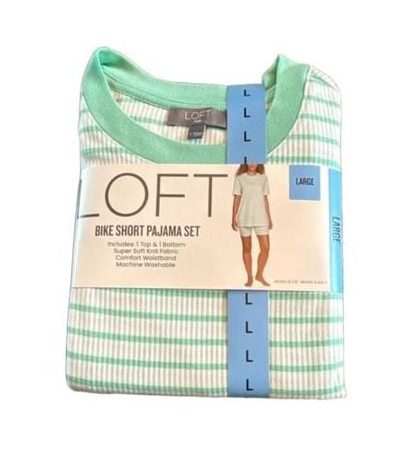LOFT Women's Bike Short Pajama Set L 0061 1
