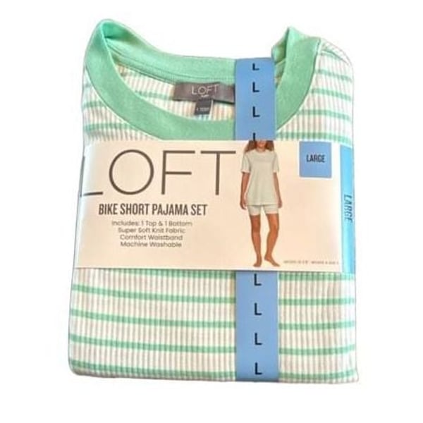LOFT Women's Bike Short Pajama Set L 0061