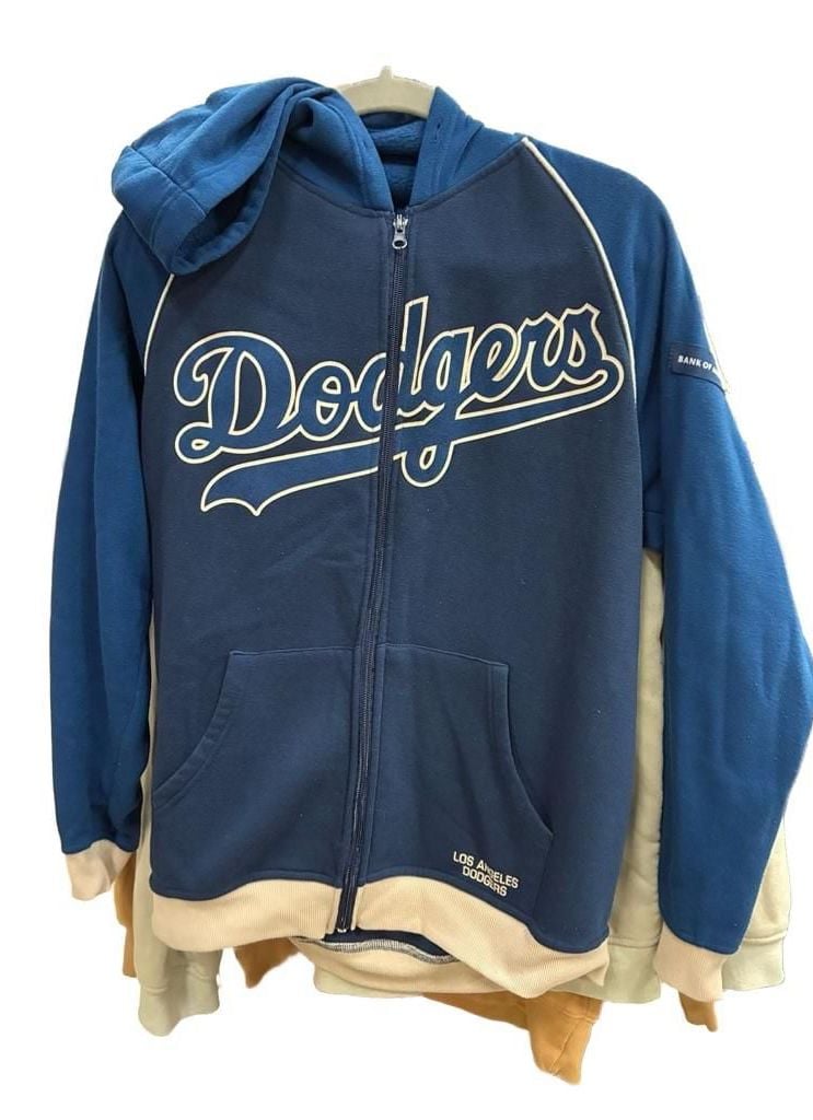 Los Angeles Dodgers Zip Up Hoodie Sweatshirt Medium 1