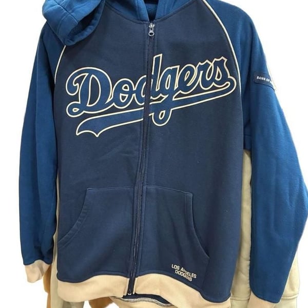 Los Angeles Dodgers Zip Up Hoodie Sweatshirt Medium