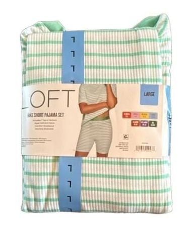 LOFT Women's Bike Short Pajama Set L 0061 2