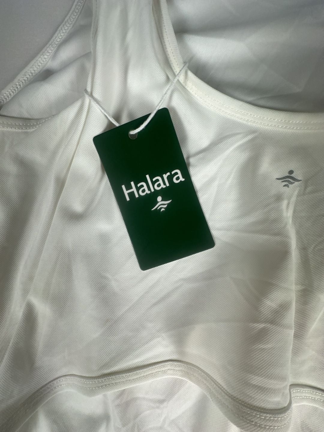 Halara White Athleisure Open-Back Tank Romper XL#1077 4