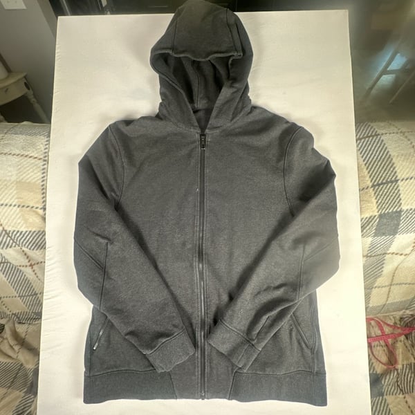 Lululemon Men's Charcoal Gray Full Zip Hoodie with Zipper Pockets#1078
