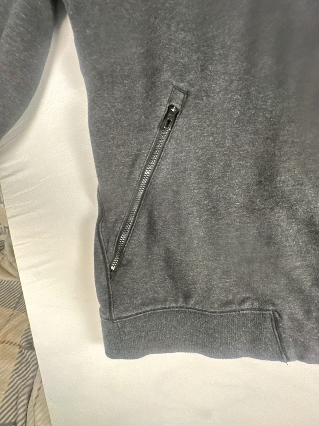 Lululemon Men's Charcoal Gray Full Zip Hoodie with Zipper Pockets#1078 5