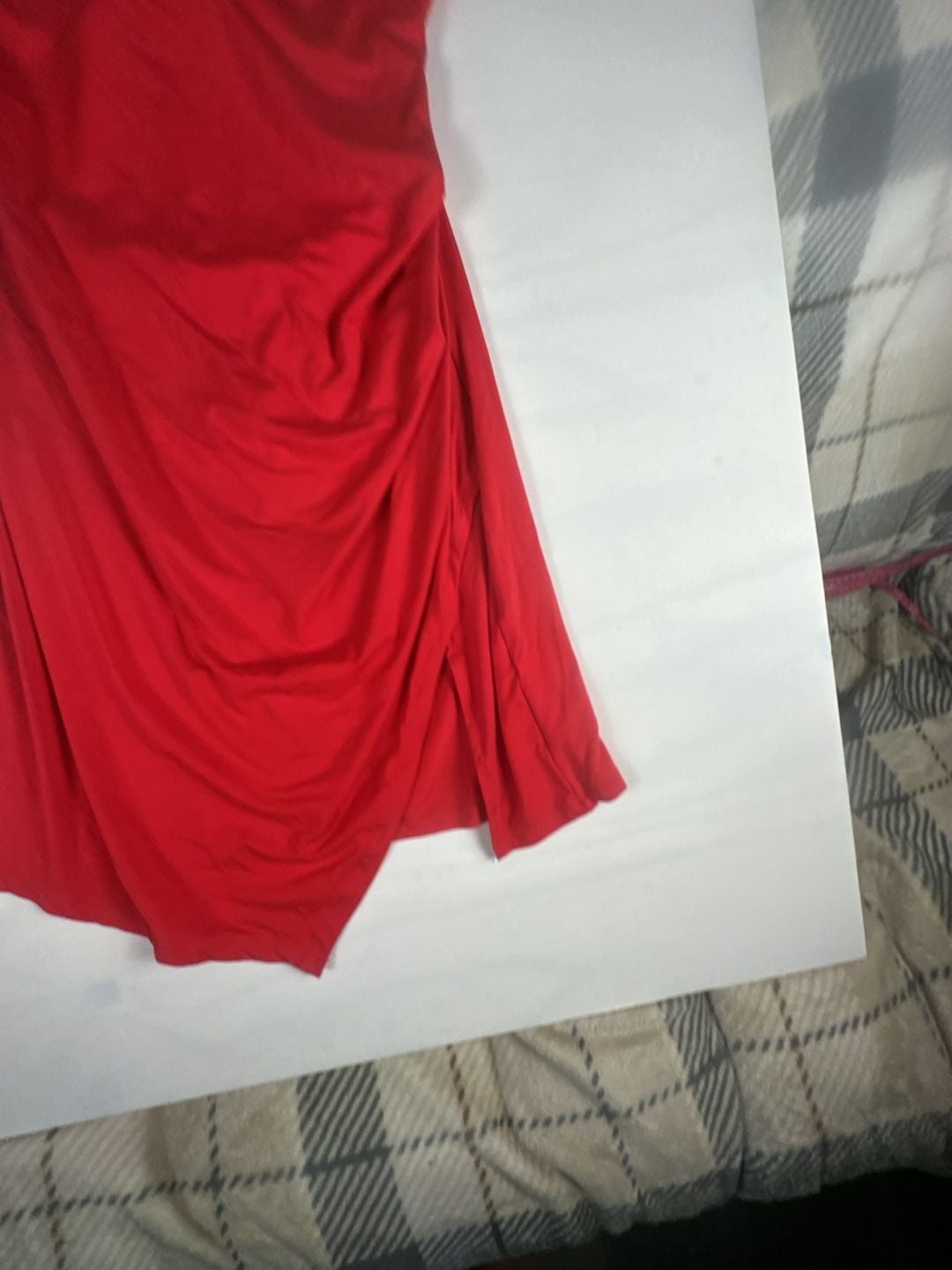 Halara Red Asymmetrical Tie-Back Dress #1079 3