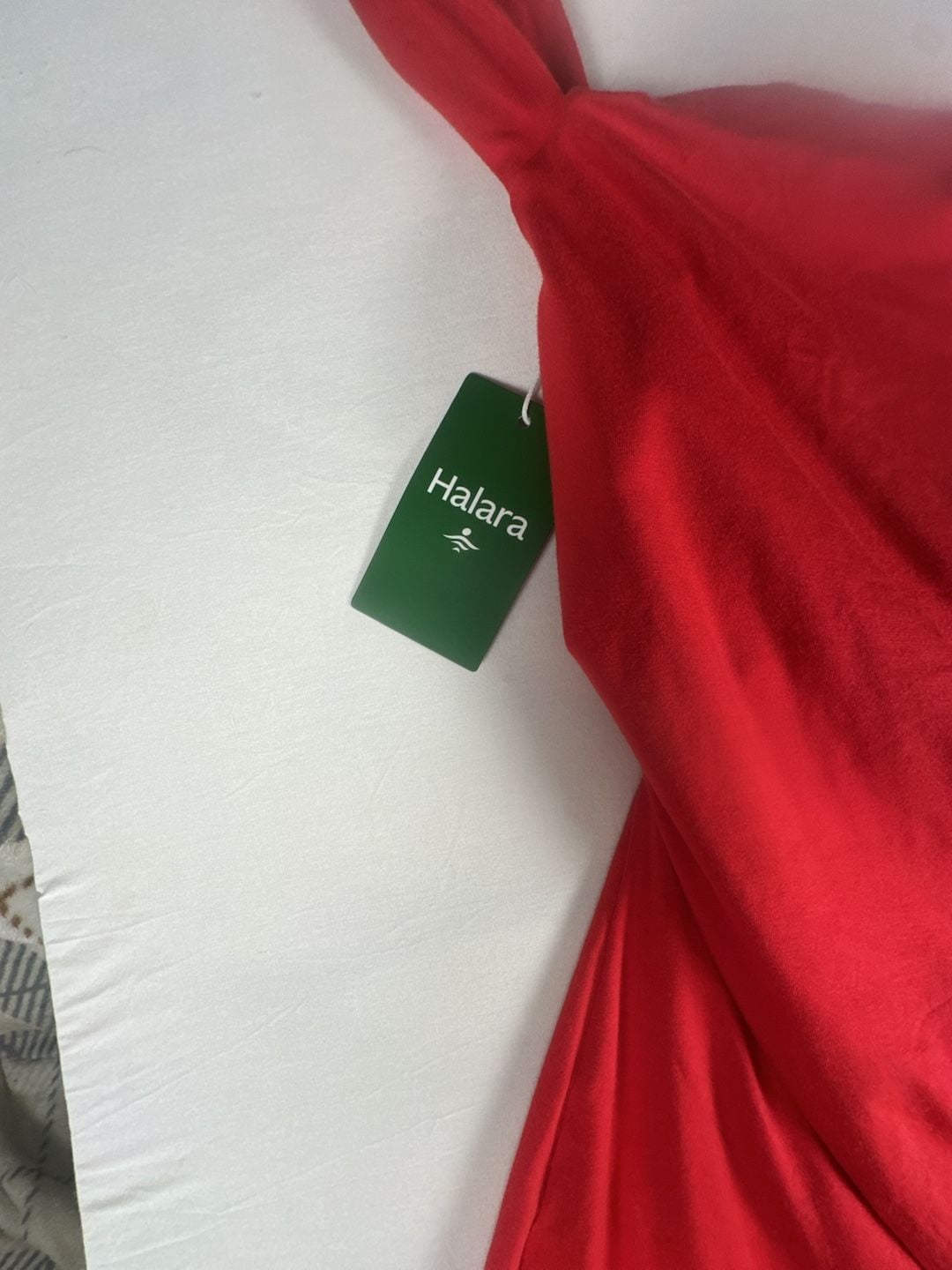 Halara Red Asymmetrical Tie-Back Dress #1079 6