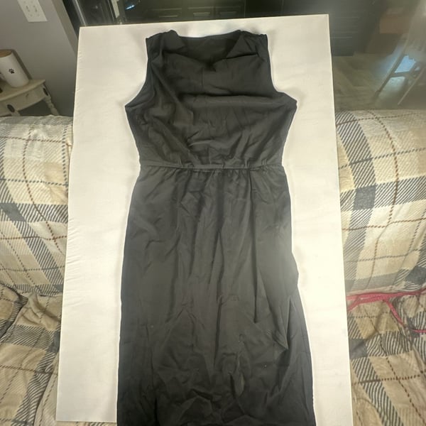 Halara Black Sleeveless Cowl Neck Ruffle Maxi Dress Size XL#1080