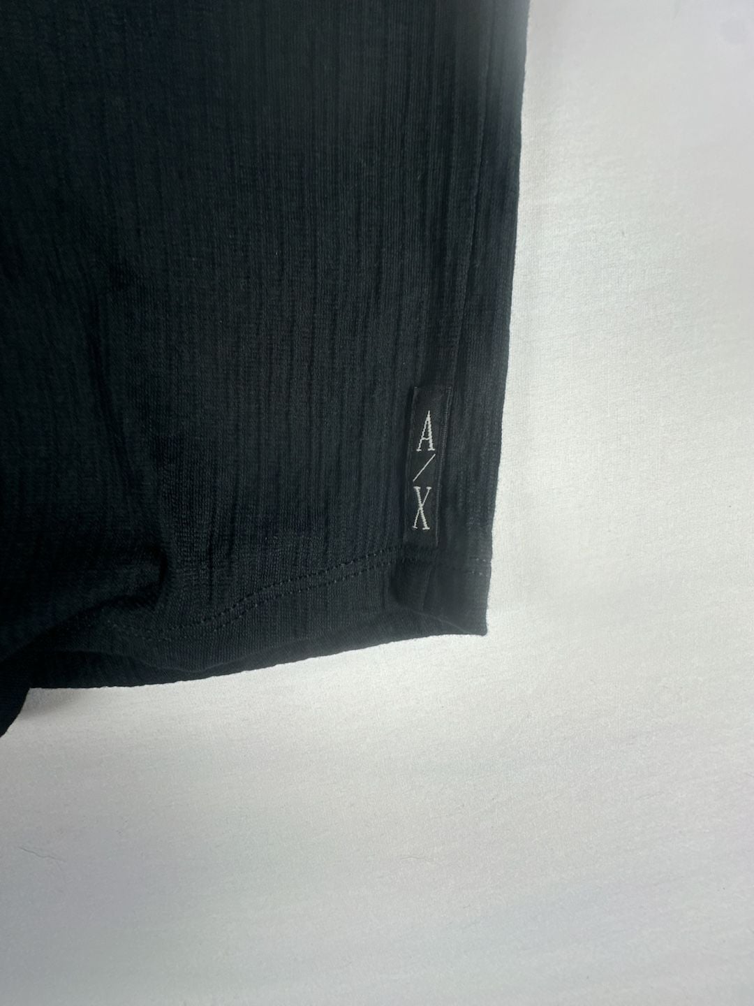 Armani Exchange Men's Black Textured Short Sleeve Button-Up Shirt#1081 3