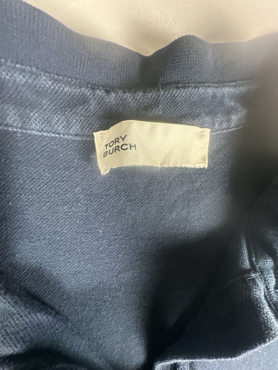 Tory Burch Navy Blue Short-Sleeve Polo Shirt with Logo Buttons#1083 4