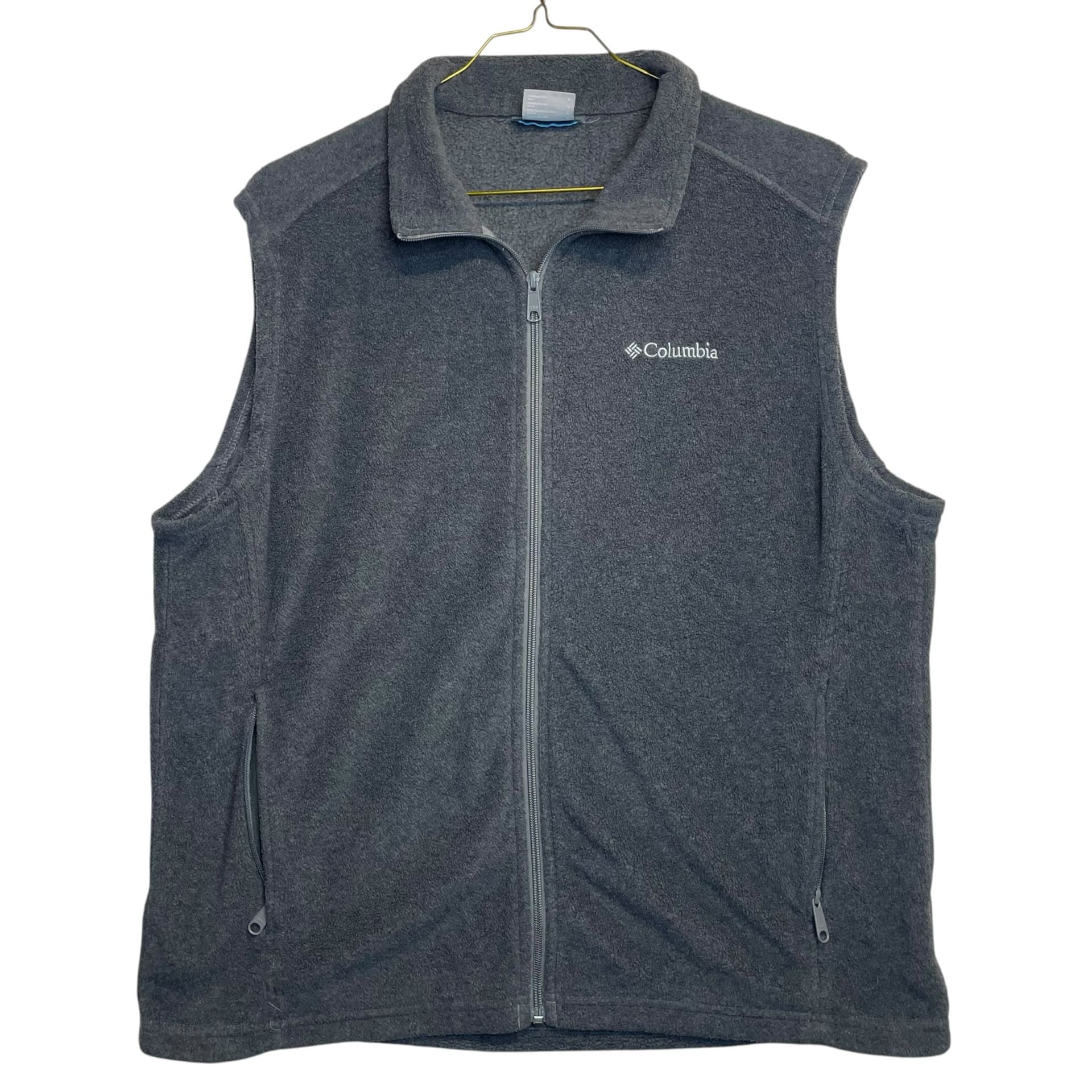 Columbia Steens Mountain Full Zip Fleece Vest Gray Men’s Large 2