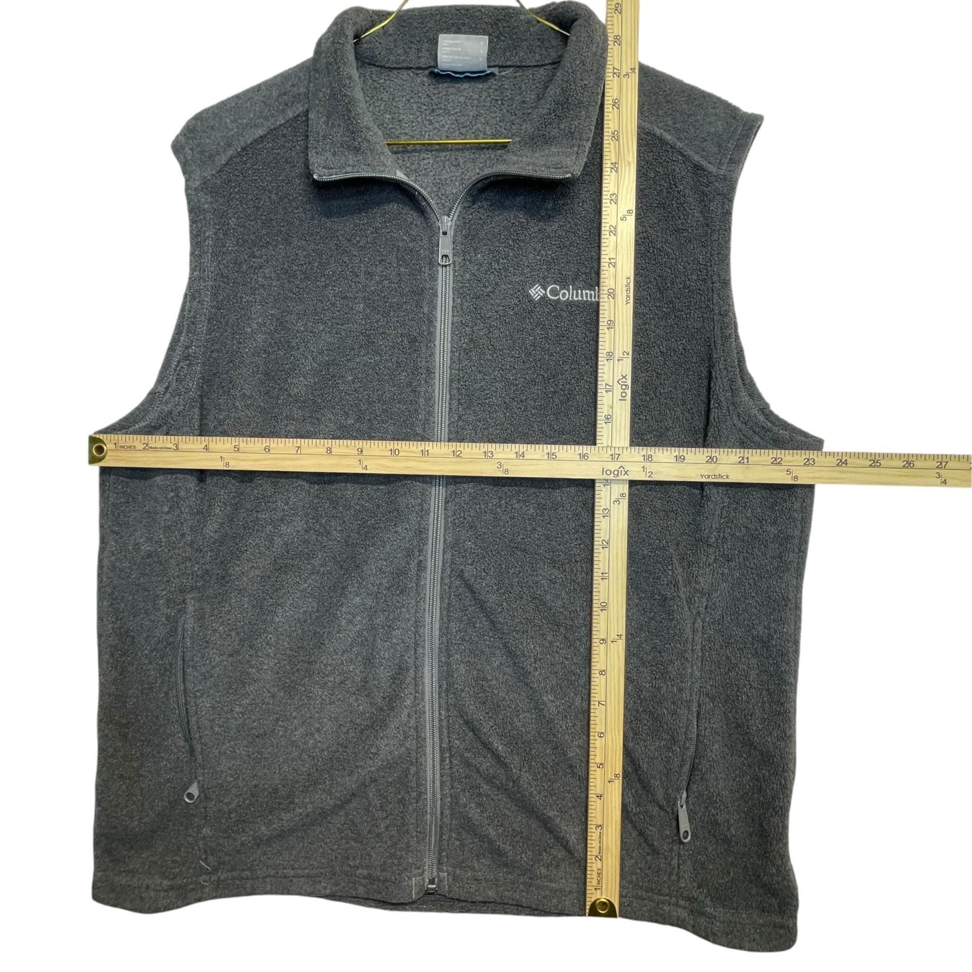 Columbia Steens Mountain Full Zip Fleece Vest Gray Men’s Large 3
