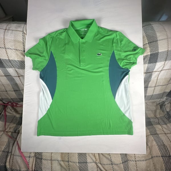 Lacoste Sport Novak Djokovic Regular Fit Tennis Polo Shirt Green XXL FR 7#1085