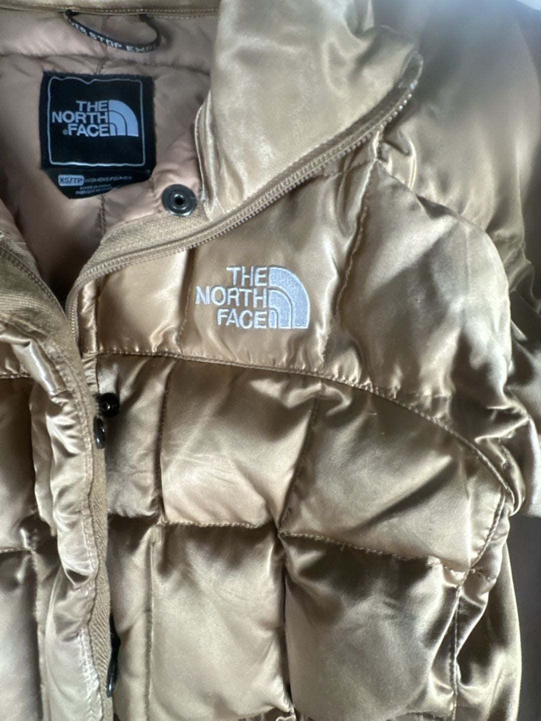 The North Face 600 Fill Down Puffer Jacket Women's XS Gold#1089 4