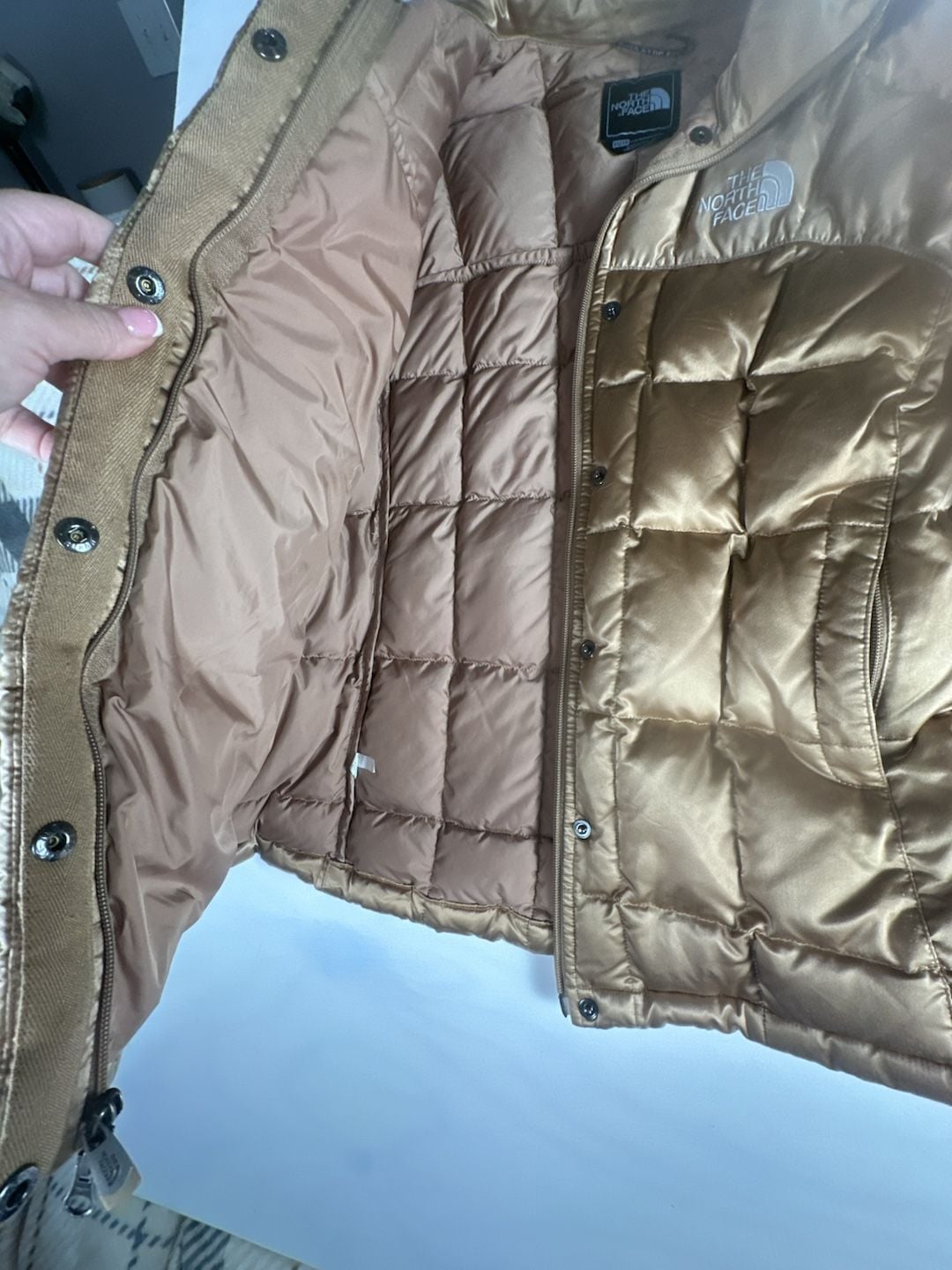 The North Face 600 Fill Down Puffer Jacket Women's XS Gold#1089 7