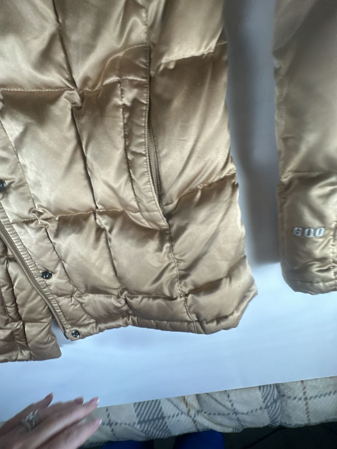 The North Face 600 Fill Down Puffer Jacket Women's XS Gold#1089 10