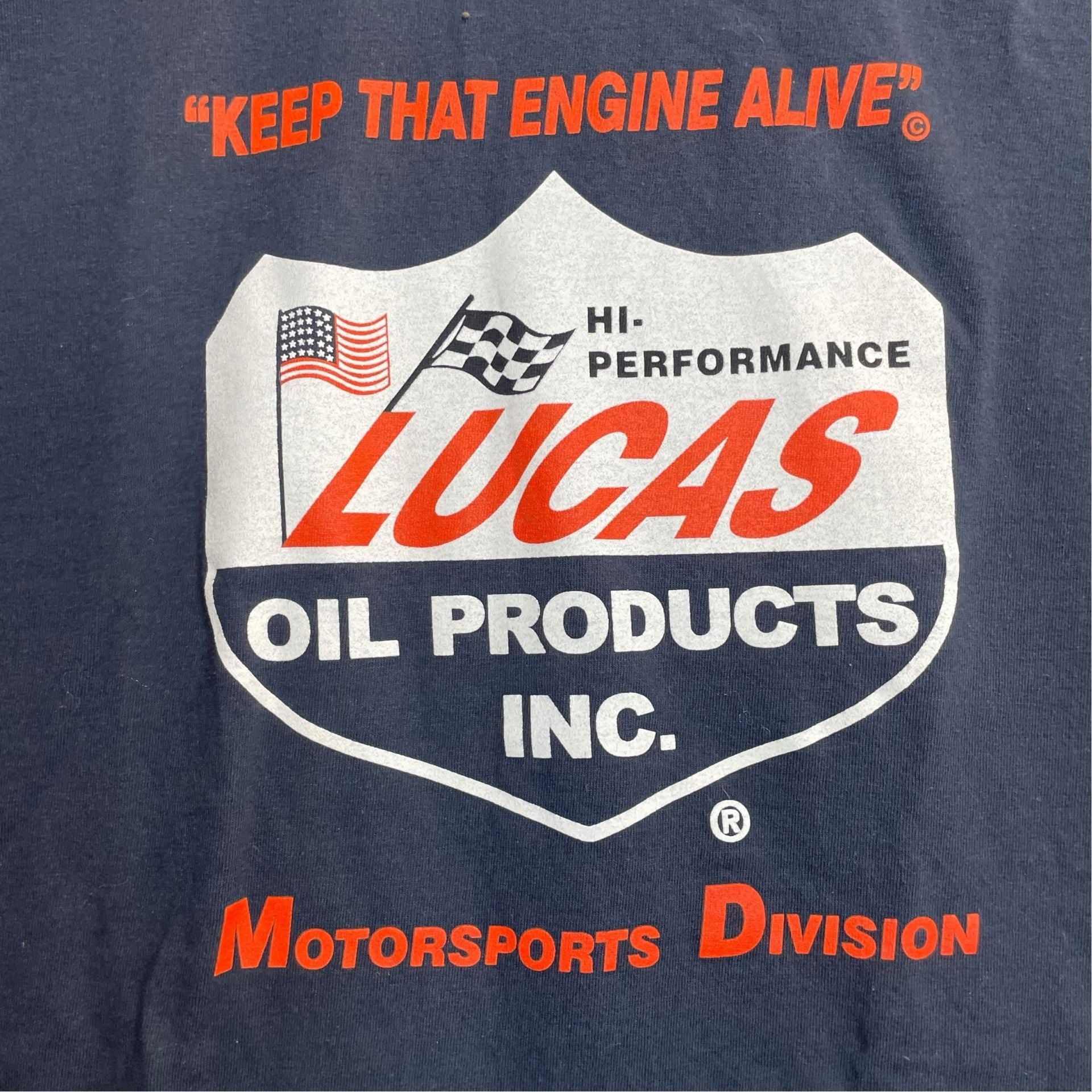 Lucas Oil Products Motorsports Division Racing T-Shirt Navy Men’s XL 8