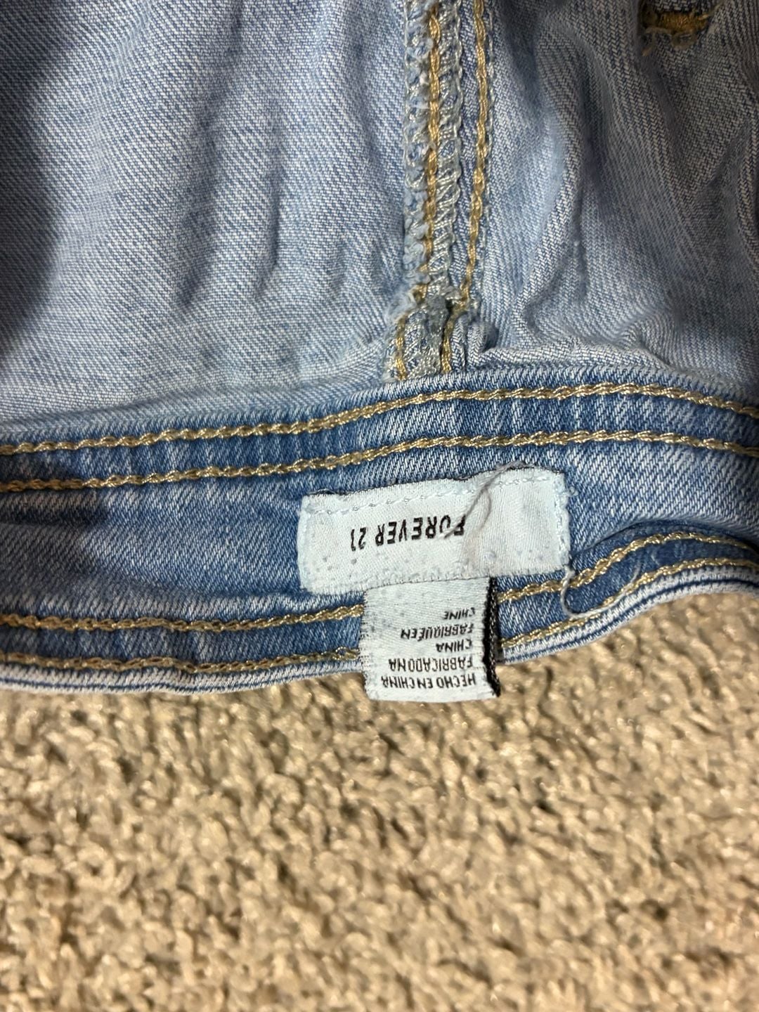 Forever 21 Light Wash Raw Hem Wide Leg Jeans 4