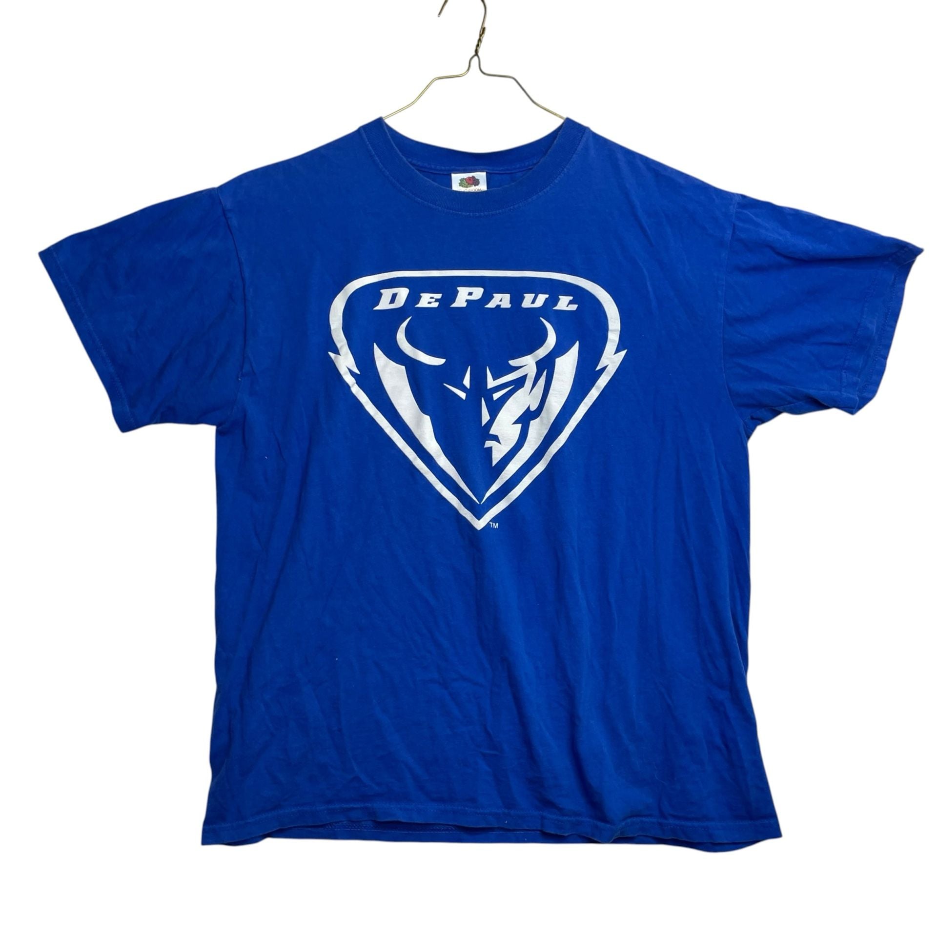 DePaul Blue Demons T-Shirt Men’s Large Blue Fruit of the Loom College Logo 2