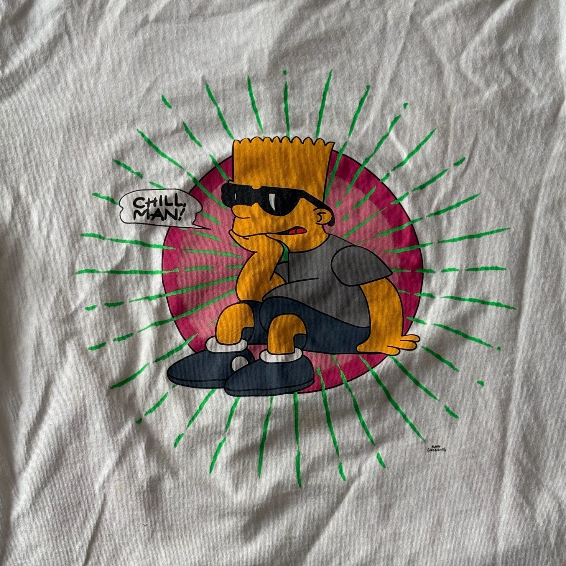 Off-White Bart Simpson Chill Man White T-Shirt 2
