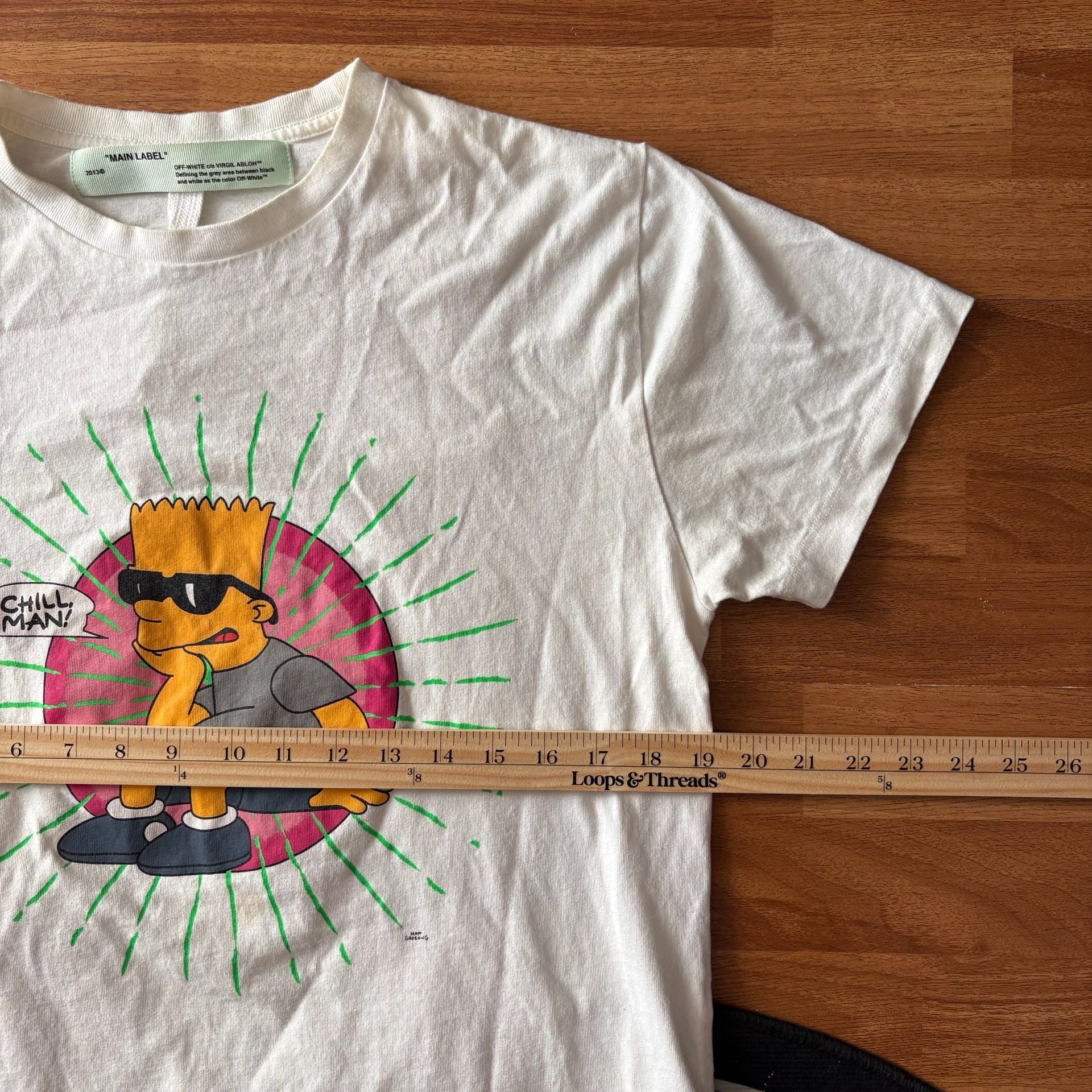 Off-White Bart Simpson Chill Man White T-Shirt 9