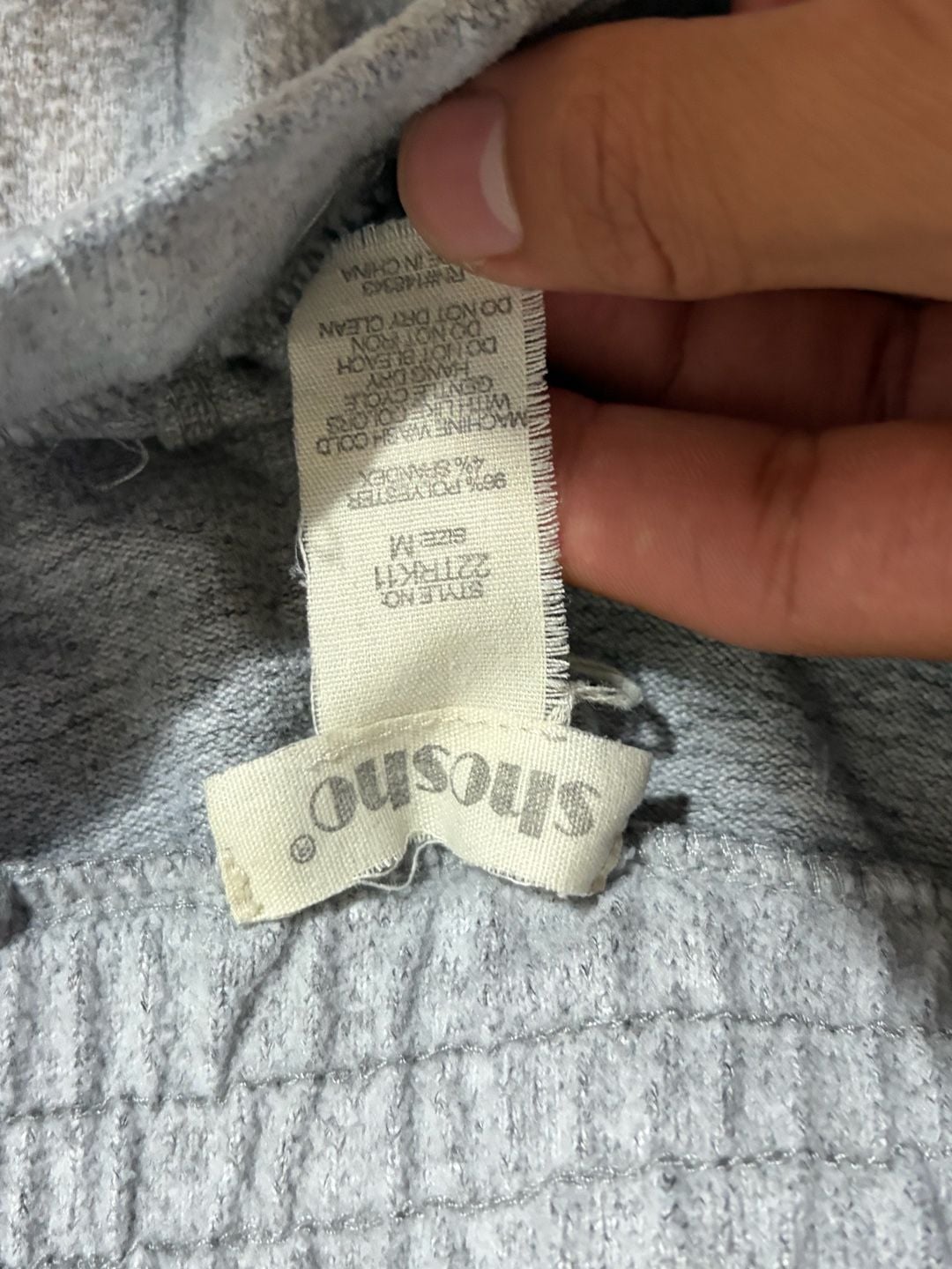 Shosho Gray Fleece Jogger Sweatpants Size M 4