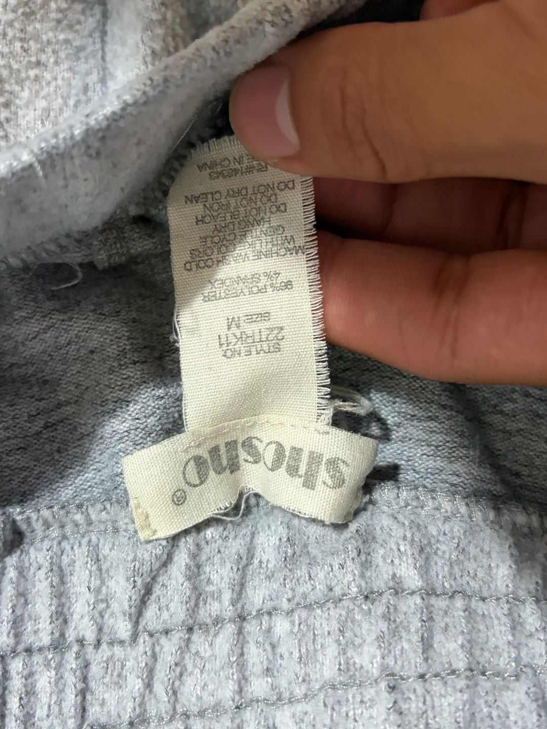 Shosho Gray Fleece Jogger Sweatpants Size M 5