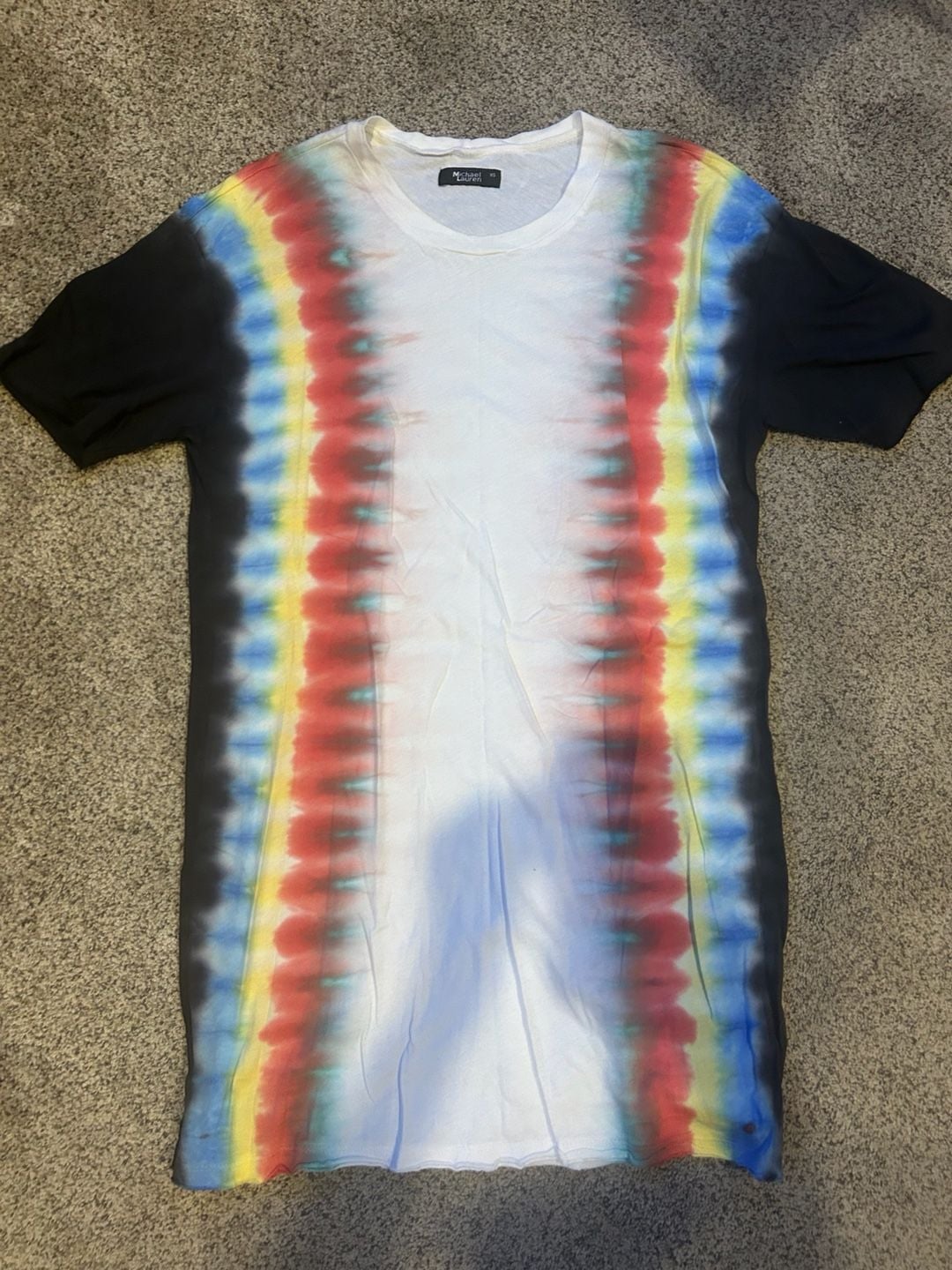 Michael Lauren Rainbow Tie-Dye Short Sleeve T-Shirt 2