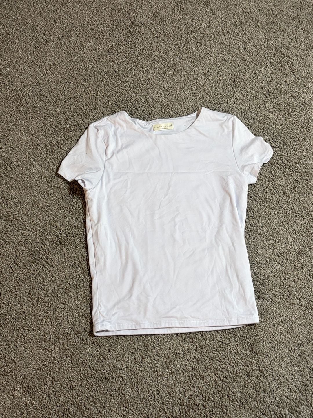 Frankee & Skylarr White Short Sleeve Crew Neck T-Shirt 2