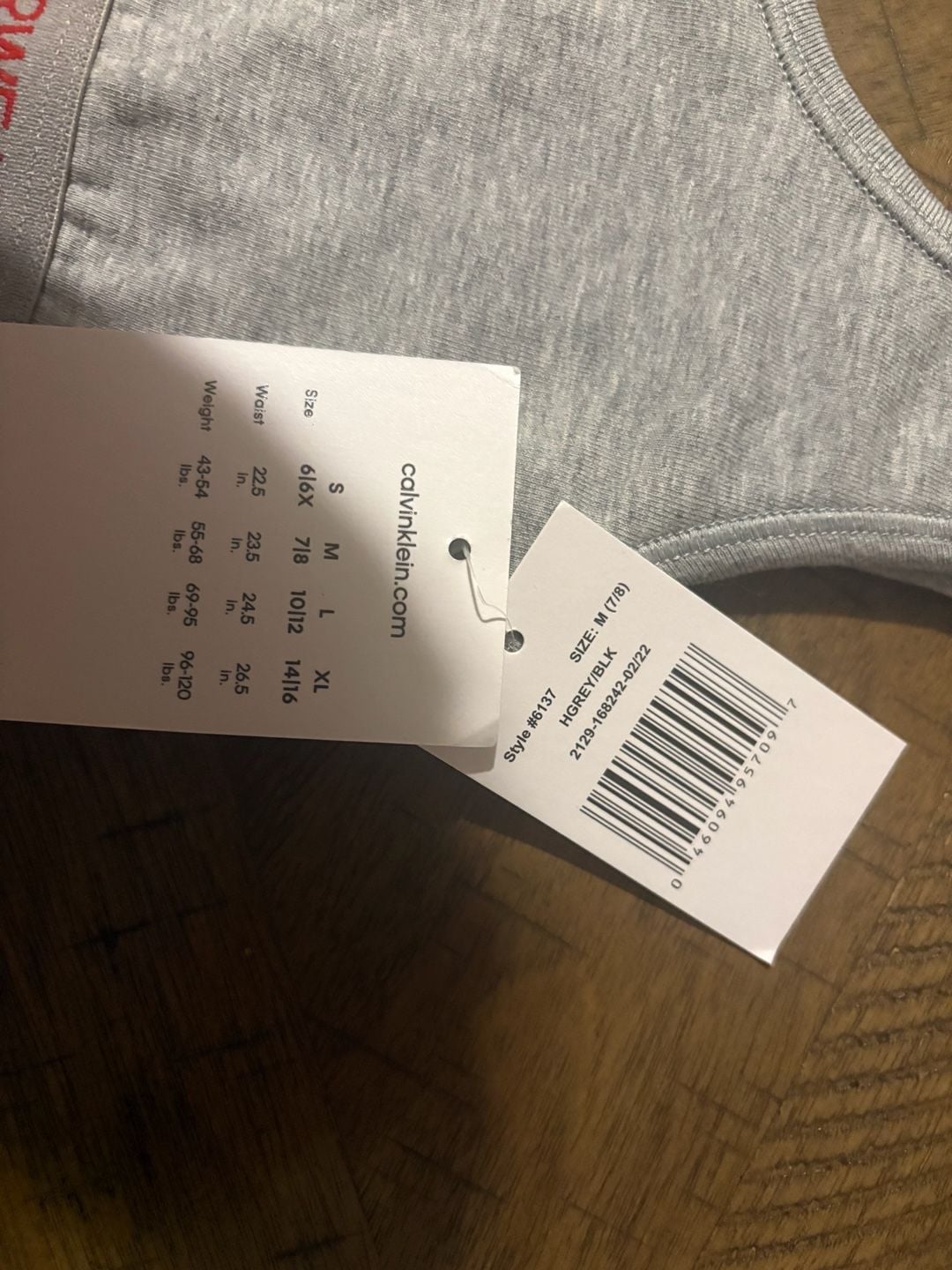 Calvin Klein Bralette Grey M 7/8 2