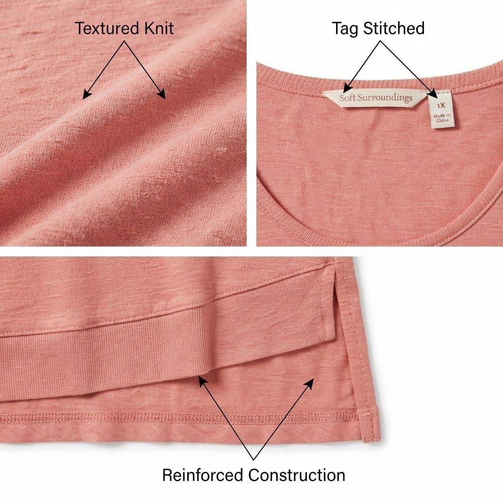 Soft Surroundings Orange Waldport Crisscross Hem Cotton Shirt Lagenlook Sz XL 4
