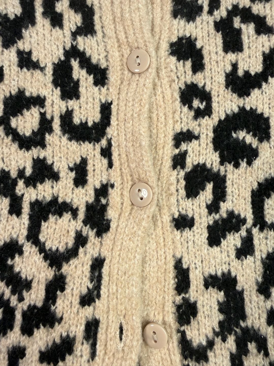 Madden Girl Leopard Print Knit Cardigan Sweater XL 6
