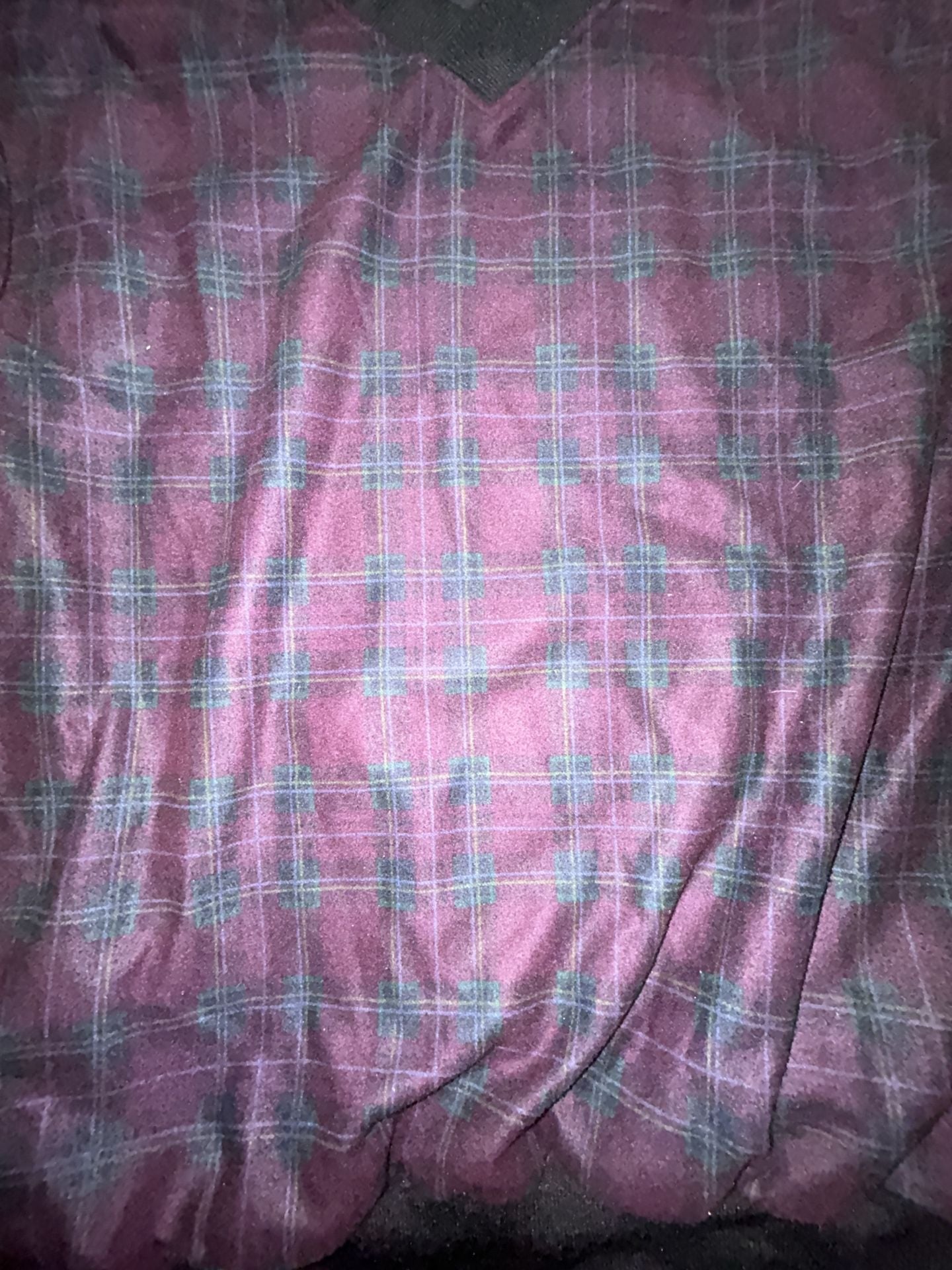 Forrester's Vintage Plaid V-Neck Golf Windbreaker Pullover Size S 3